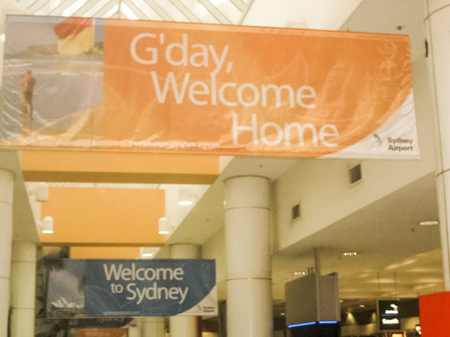 signs at Sydney airport