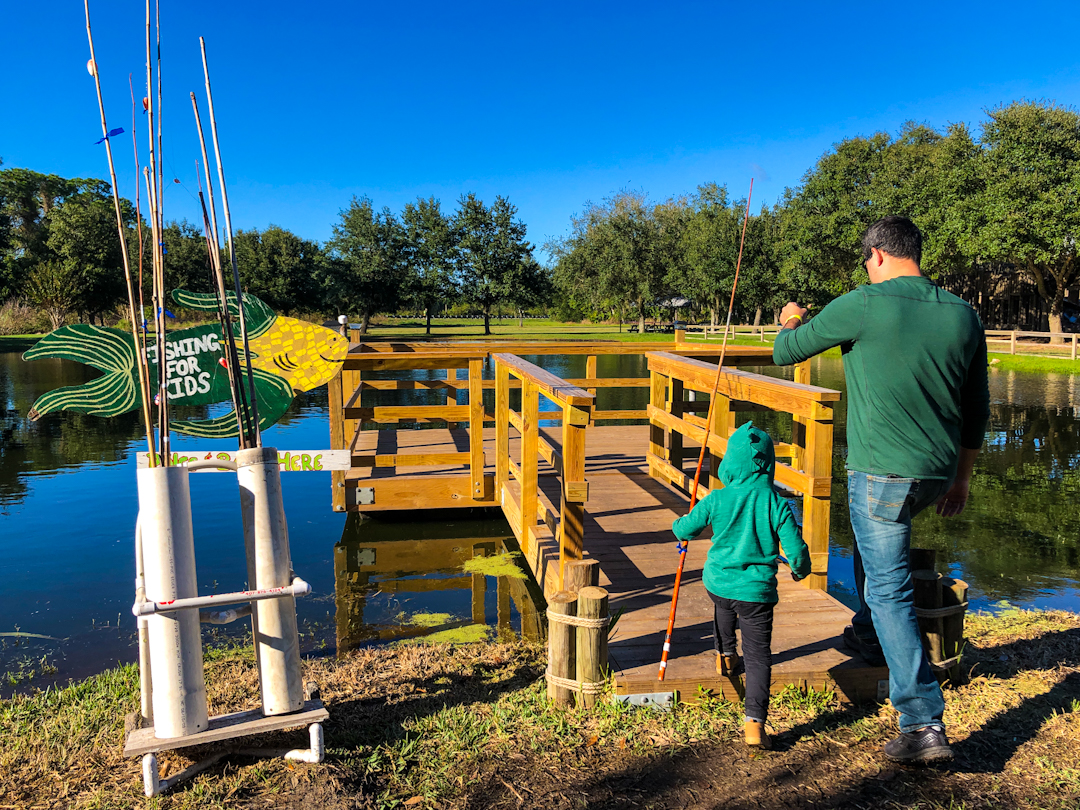 Stop by the fishing hole! Another fun activities available for the kids here at this Mount Dora corn maze