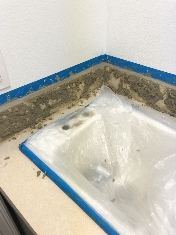 diy fail for trying to do concrete countertops