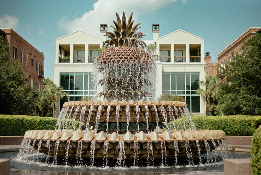 free things to do in charleston south carolina - check out the iconic pineapple fountain