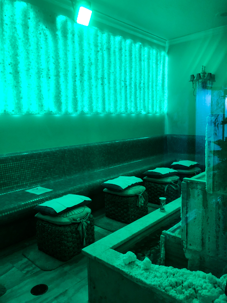 the salt room - one of the many different spa packages offered at la bella spa