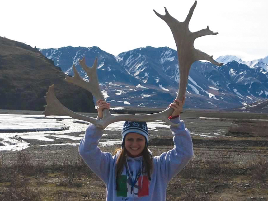 Just trying on my antlers on this Denali National Park Bus Tour in Interior Alaska. Just part of the 7 day itinerary of your Alaska vacation.