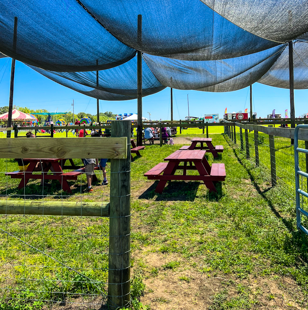 There is plenty of seating located all over Southern Hill Farms, and if you want to host a party here, then be sure to book in advance.