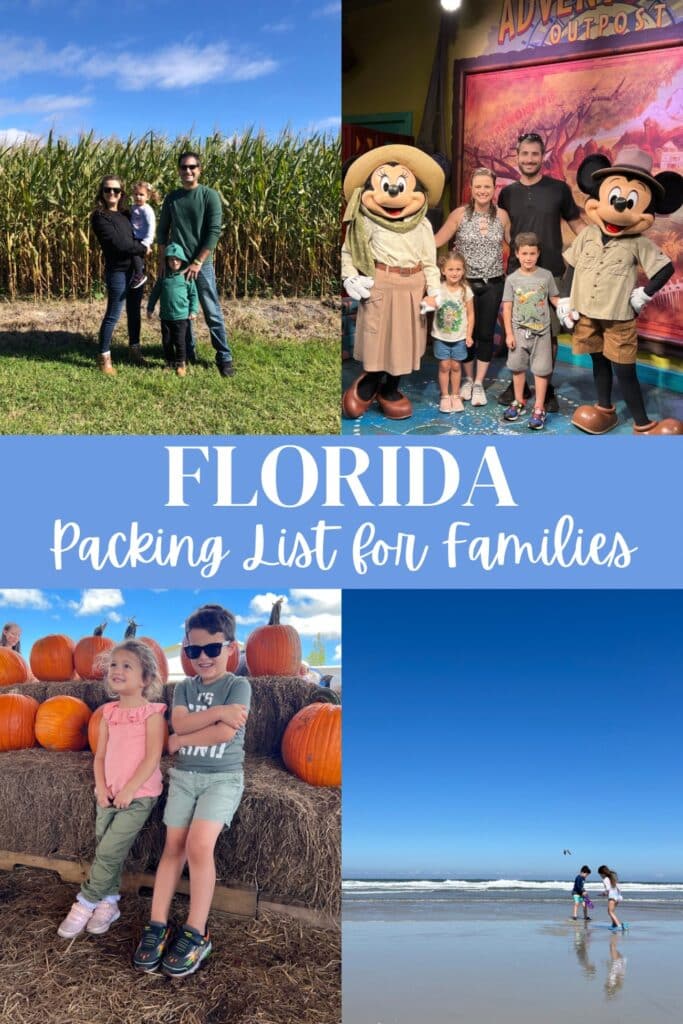 Florida Packing List for Families Pinterest Pin
