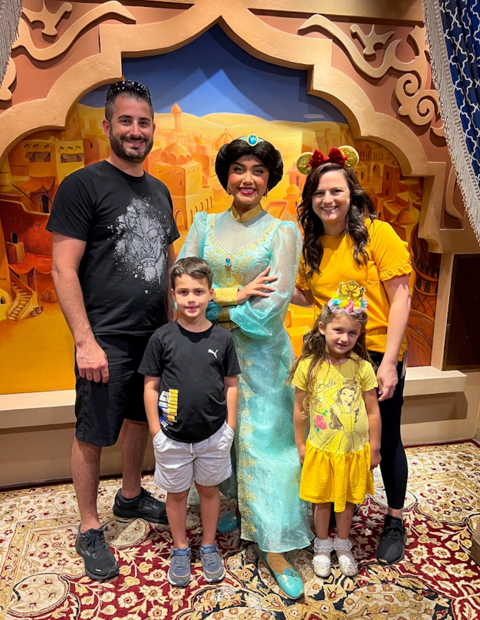 With Princess Jasmine at the Morocco Pavilion at Disney's Epcot